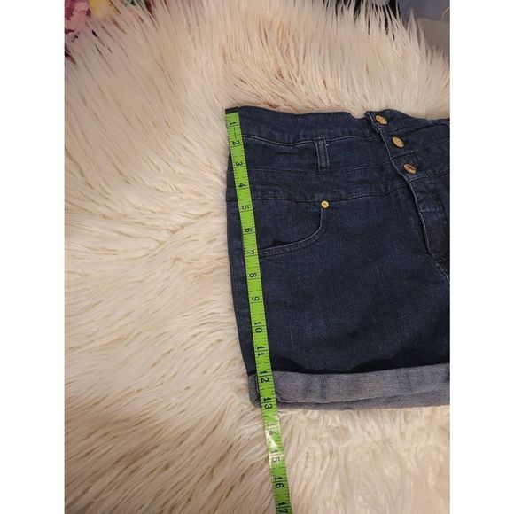 Arden B Denim Bootie Shorts Size 10 Blue Jean Shorts Button Zipper Closure - Picture 3 of 4